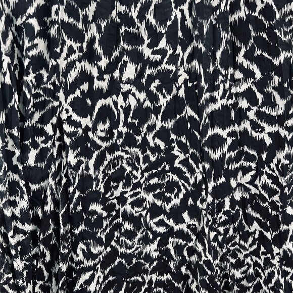Rafael‎ Womens XL Black White Animal Print Lace Hem A Line Skirt Mob Wife Style - Picture 3 of 9
